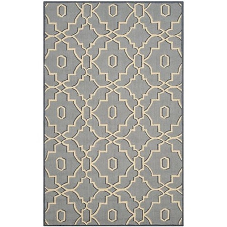 Safavieh Four Seasons Hand Hooked Rectangle Rug- Light Blue - Ivory- 3 ft. 6 in. x 5 ft. 6 in. FRS237G-4